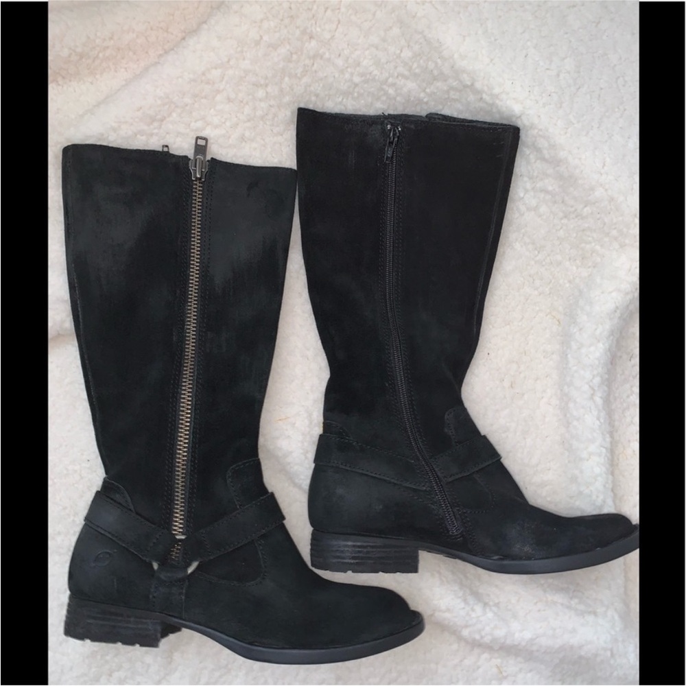 BORN Women’s Suede Leather Black Boots. SIZE 8.5M
